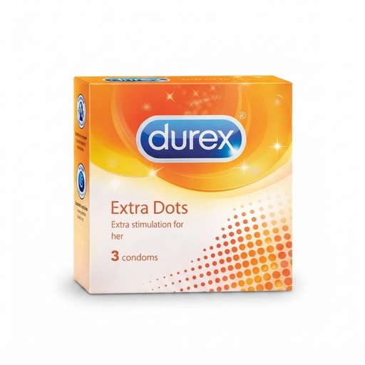 DUREX  EXTRA DOTS 3 CONDOMS