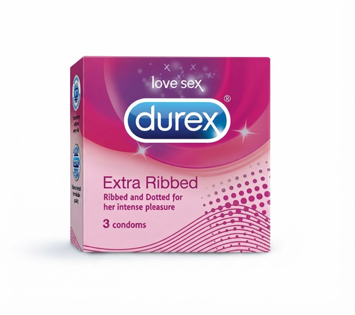 DUREX EXTRA RIBBED 3 CONDOMS