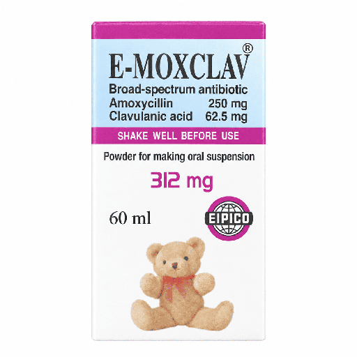 E-Moxclav 312.5 mg Powder For Oral suspension 60 ml