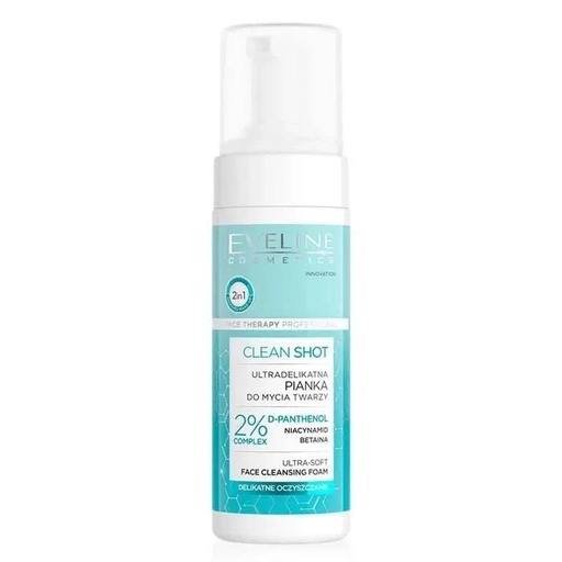 Eveline Clean Shot 2% Complex, Face Cleansing Foam 150 ml
