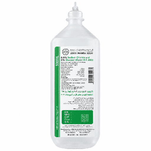 Glucose 5% + Sodium Chloride 0.9% 500 ml (Ateco Pharma)