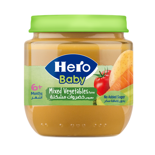 HERO BABY MIXED VEGETABLES PUREE 125ml JAR