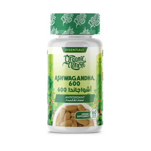 ORGANIC NATION ASHWAGANDA 600 60 TAB