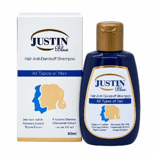 Justin Blue Anti-Dandruff Shampoo 80 ML 