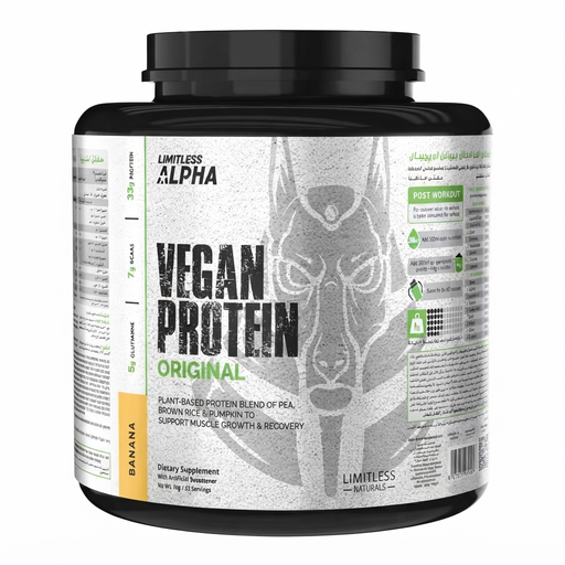 Limitless Alpha Vegan Whey Protein - Banana 1 kg