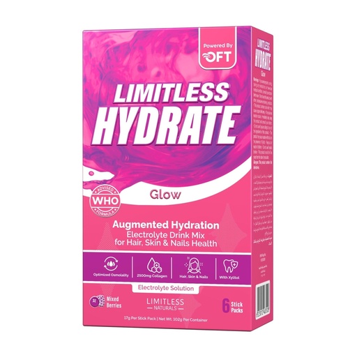 Limitless Hydrate Augmented Hydration Glow-6 stick packs