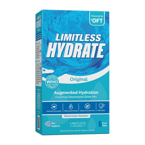 Limitless Hydrate Original 6 Sticks ORIGINAL blue raspberry