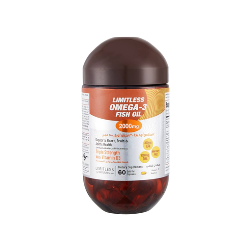 LIMITLESS OMEGA 3 FISH OIL2000MG 60 CAP