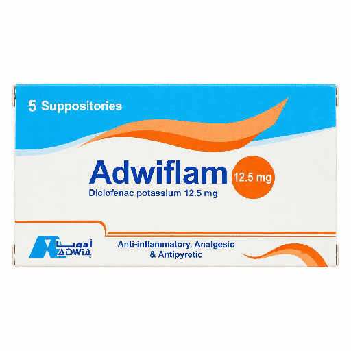 Adwiflam 12.5 mg 5 Suppositories (Fridge)