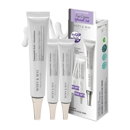 MARY & MAY TRANEXAMIC ACID + GLUTATHION EYE CREAM SPECIAL SET 