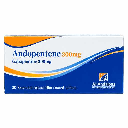 Andopentene 300 mg 30 Extended Release Film Coated Tablets
