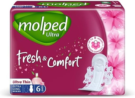 Molped Fresh & Comfort Ultra Thin Extra Long Pads – 6 Pads