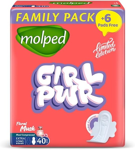 MOLPED GIRL PWR FAMILY PACK EXTRA LONG 40 PADS