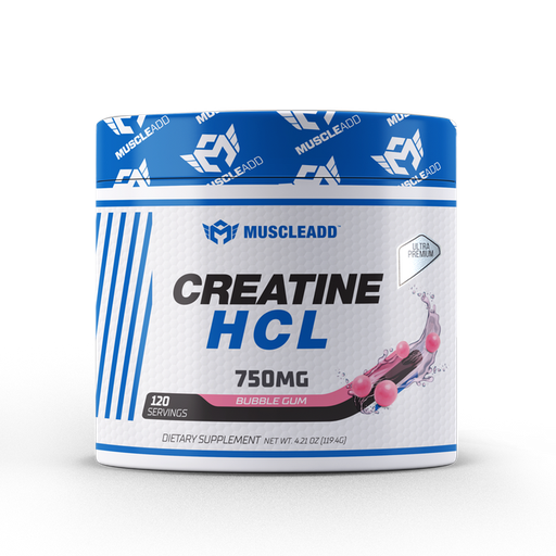 MUSCLE ADD Creatine HCL-120Serv.-119.4G.-Bubble Gum