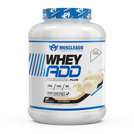 MUSCLE ADD Whey Add-30Serv.-1050 G Vanilla Ice Cream