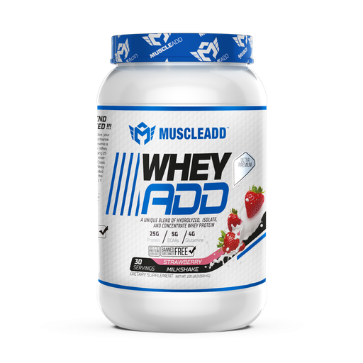 MUSCLE ADD Whey Add-30Serv.-1050G Strawberry Milk Shake