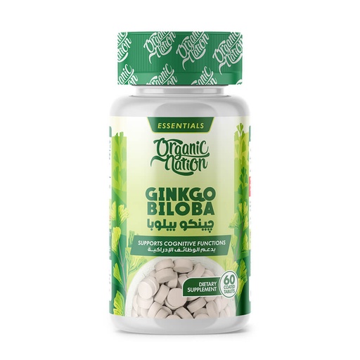 ORGANIC NATION GINKGO BILOBA 60 TAB