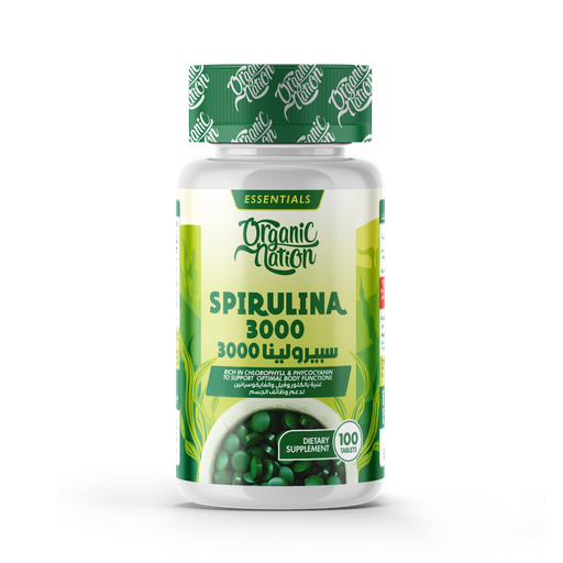 ORGANIC NATION SPIRULINA 3000-100 TAB