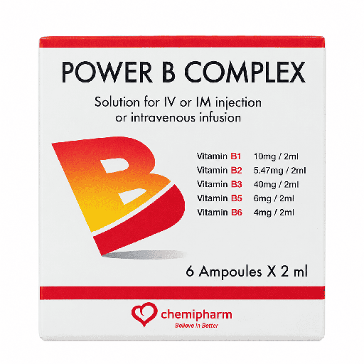 Power B Complex 6 Ampoules × 2 ml