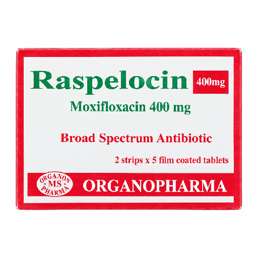 Raspelocin 400mg 5 Film Coated Tablets (Organo Pharma)