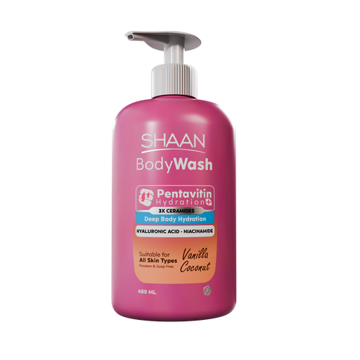 SHAAN BODY WASH  VANILLA COCONUT 480ML 