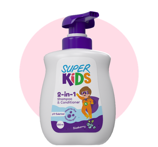 SUPER KIDS 2 IN 1 SHAMPOO +CONDITIONER 500 ML