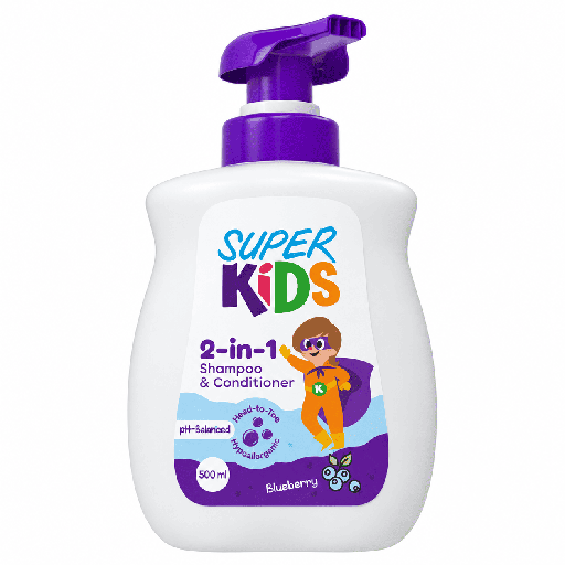 Super Kids 2 In 1 Shampoo + Conditioner 500 Ml