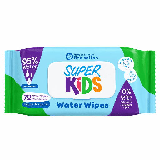 Super Kids 72 Water Wipes