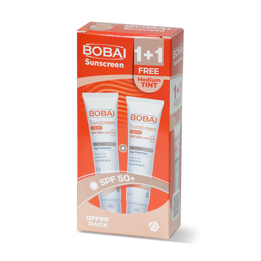 Bobai Sunscreen Cream SPF50+ Tint 50gm (1+1 Offer)