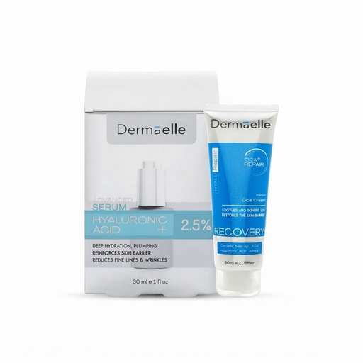 Dermaelle Advanced Skinbooster Microneedling Serum + Hydrating & Glow Boosting Face Serum ( Dry Skin Routine )