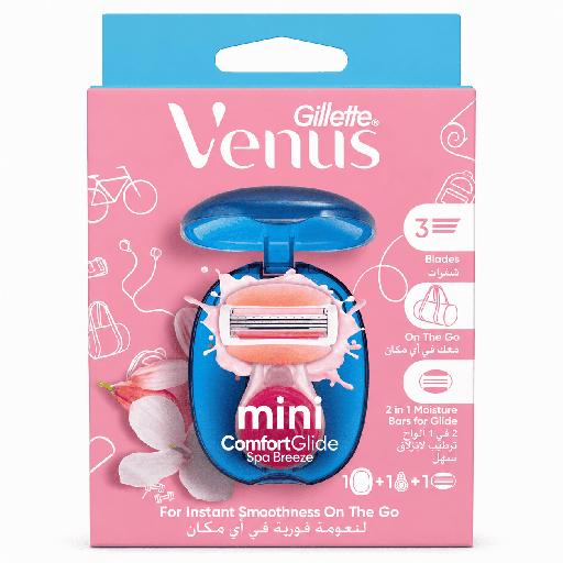Gillette Venus ComfortGlide SPA Breeze Woman's Mini Travel Refillable Razor