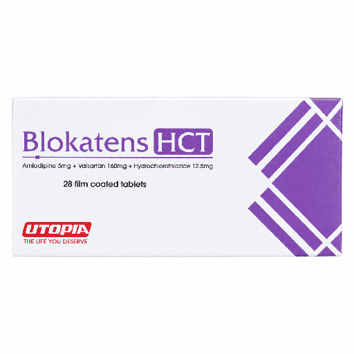Blokatens HCT 5mg /160 mg/12.5 mg 28 Film Coated Tablets