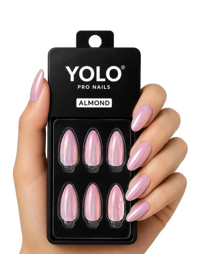 Yolo Almond, Pro Nails A-106-Holo glaze