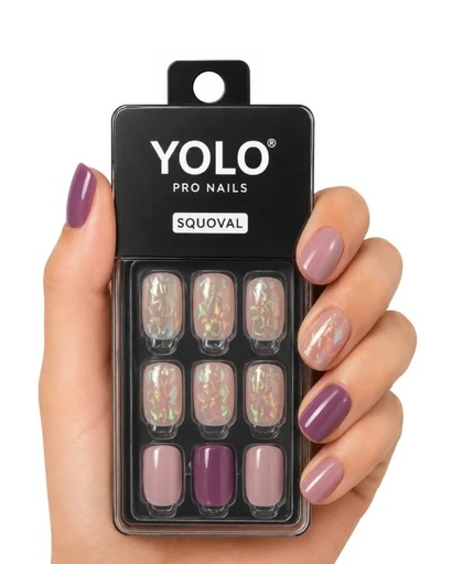 Yolo Squoval Short, Pro Nails SS-131-Peacook