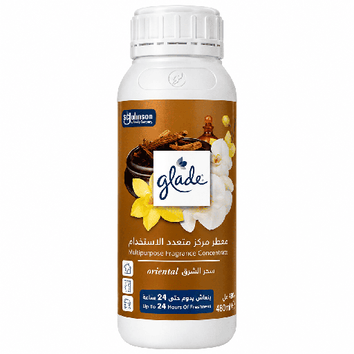 Glade Multipurpose Fragrance Concentrate, Oriental Scent, 480ml, 24-Hour Fresh