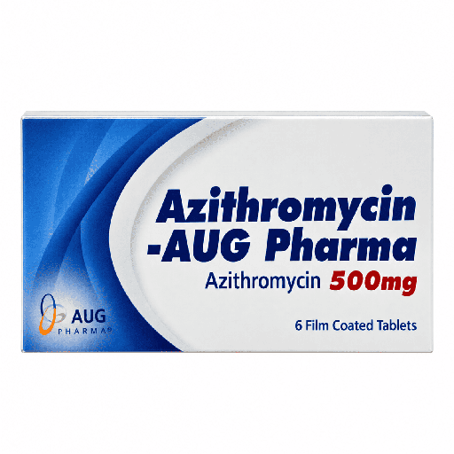 Azithromycin - Aug Pharma 500 mg 6 Film Coated Tablets
