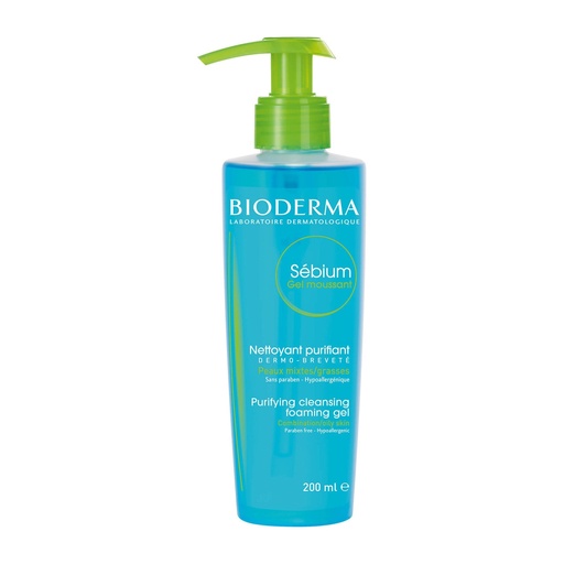 BIODERMA SEBIUM GEL MOUSSANT FOAMING GEL 200ML PUMP