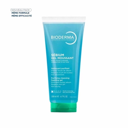 BIODERMA SEBIUM GEL MOUSSANT FOAMING GEL 200ML TUBE