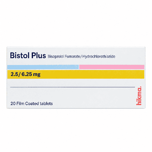 Bistol Plus 2.5 mg / 6.25 mg 20 Film Coated Tablets
