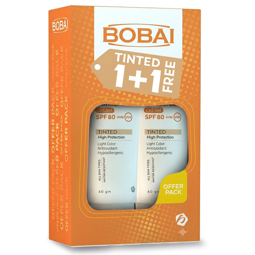كريم بوباي للحماية من الشمس (BOBAI) بمعامل حماية SPF 80، عبوة 50 جم (عرض 1+1)