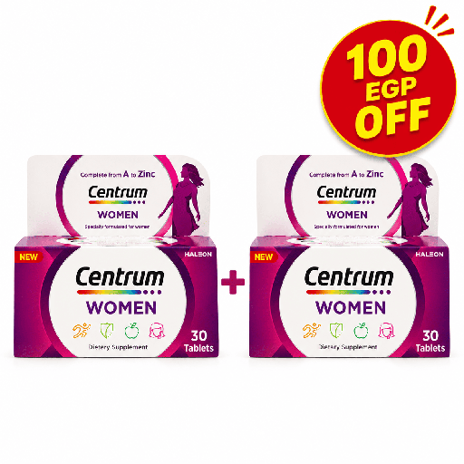 Centrum Women 30 Tablets (1+1) Discount 100 EGP