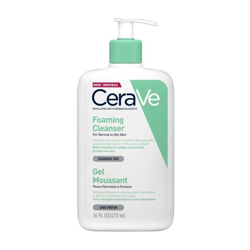 CERAVE FOAMING CLEANSER NORMAL TO OILY SKIN 473 ML