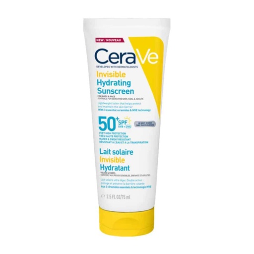CERAVE INVISIBLE HYDRATING SUNSCREEN 50+SPF 75 ML
