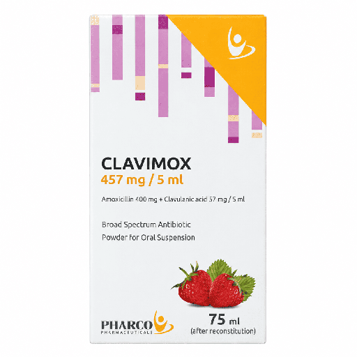 Clavimox 457 mg / 5 ml Powder For Oral Suspension 75 ml
